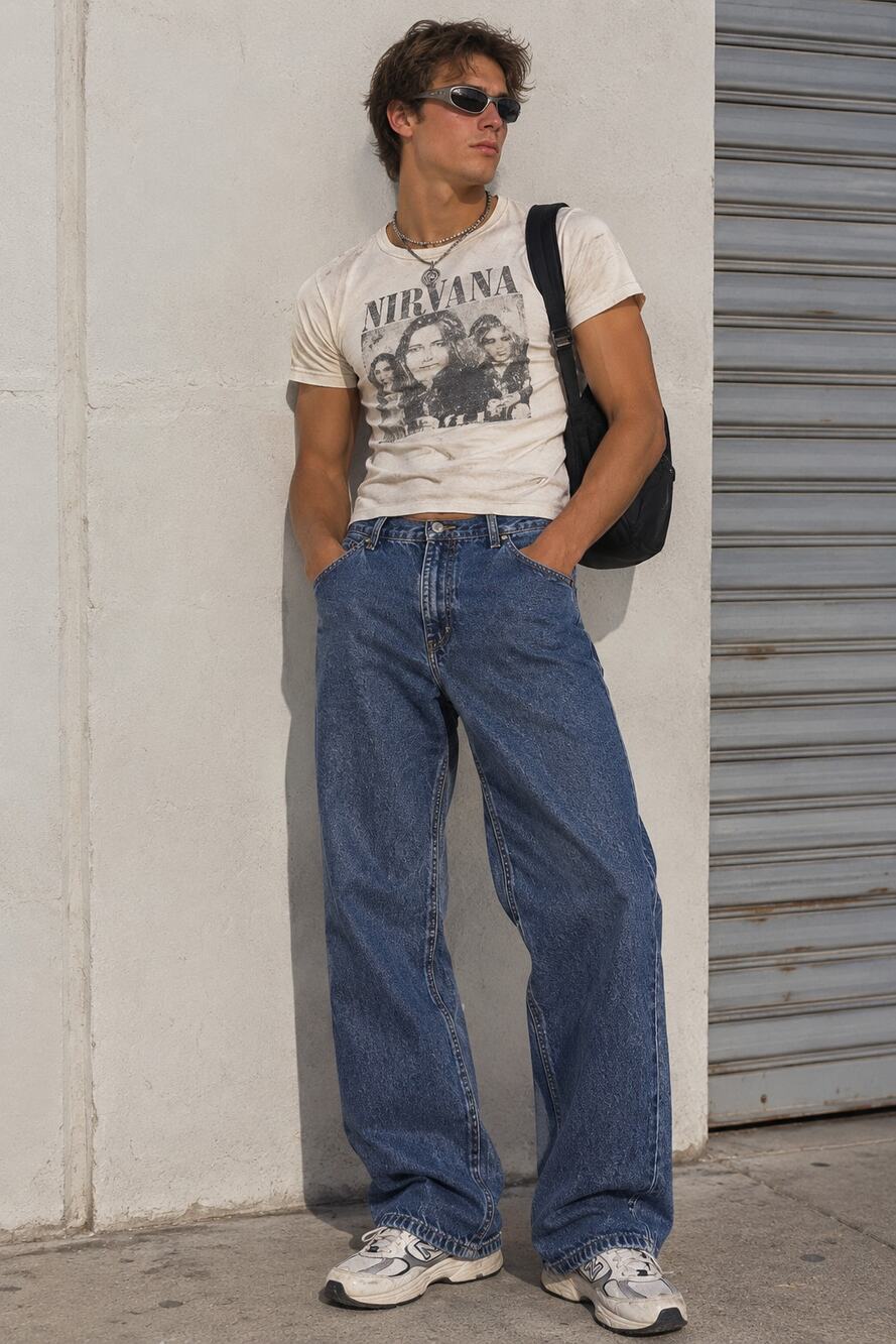 Carhartt Jeans Mens 34x30 Blue Grunge Y2K Relaxed Distressed Denim Jeans B13 HDK